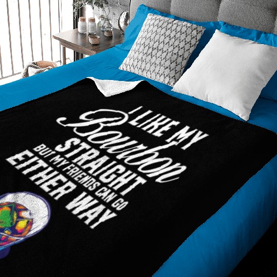 LGBT Proud Ally I Like My Bourbon Straight Gay Baby Blankets