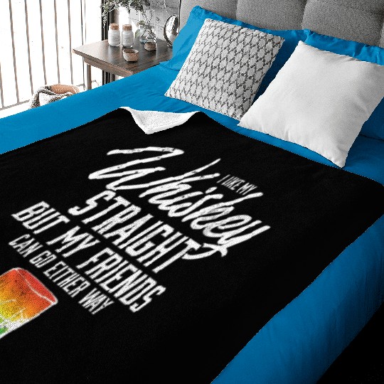 I Like My Whiskey Straight LGBT Rainbow Pride Baby Blankets