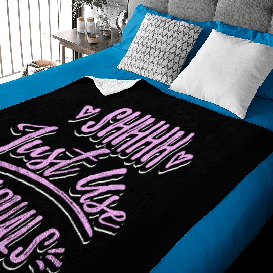 Shhh Just Use Visuals Special Education teacher Baby Blankets