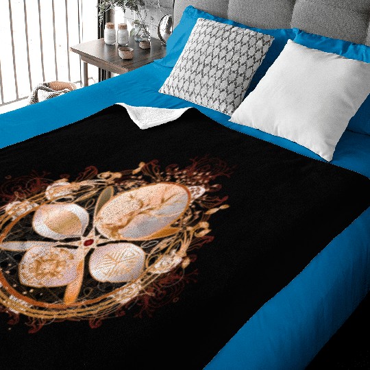 magic amulet, golden tree of life symbol Baby Blankets