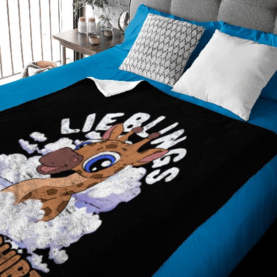 Night owl giraffe gift favorite sleep Baby Blankets