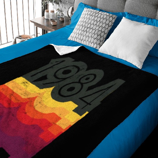 36th 80s Style 1984 Baby Blankets