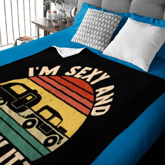 Funny Camper Camping RV Baby Blankets