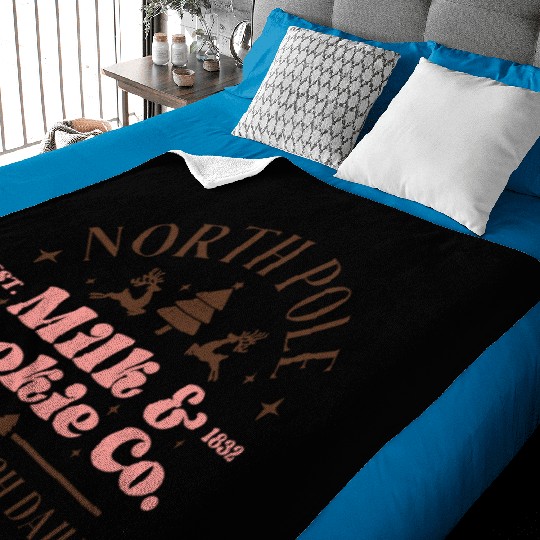 North Pole Milk Cookie Co tumblr green Baby Blankets