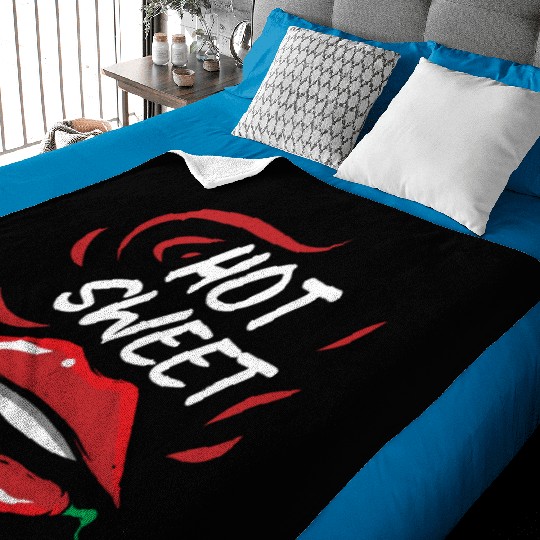 Red Hot Sweet Pepper Lips Baby Blankets