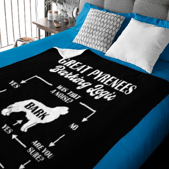 Great Pyrenees Barking Logic Baby Blankets
