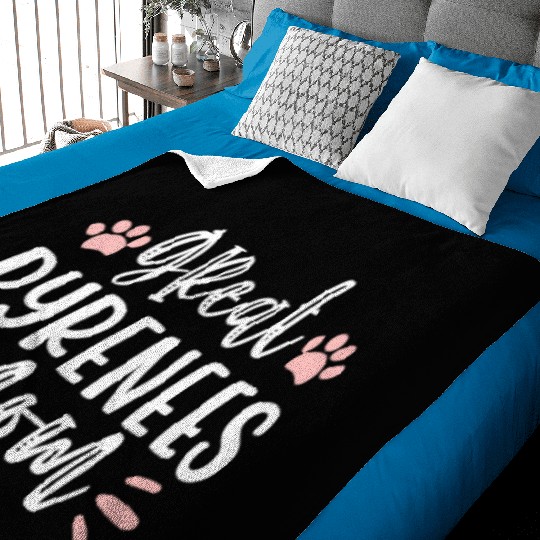 Great Pyrenees Mom Baby Blankets