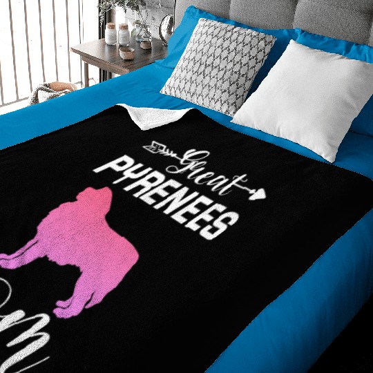 Great Pyrenees Mom Baby Blankets