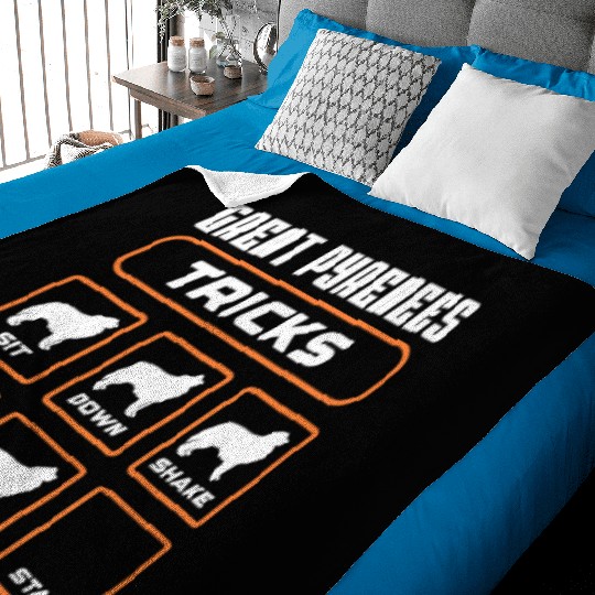Great Pyrenees Tricks Baby Blankets