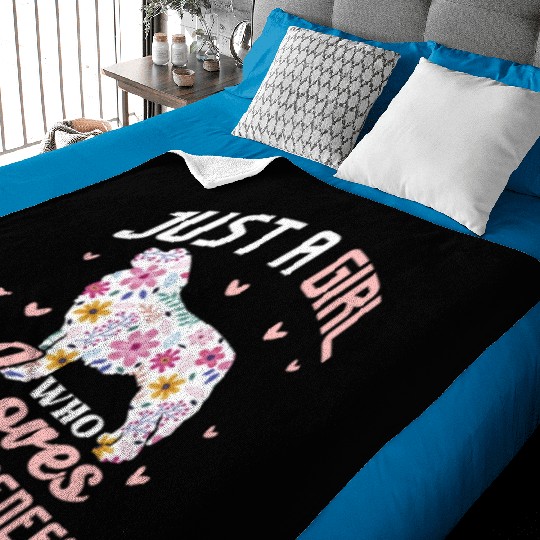 Just A Girl Who Loves Great Pyrenees Baby Blankets