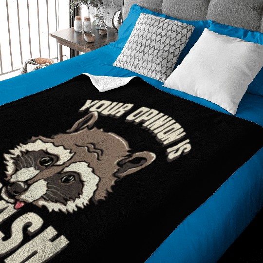 Raccoon Trash Panda Meme Garbage Humor Baby Blankets