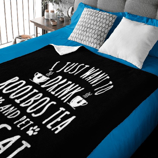Rooibos Tea And Cat Owner Cats Lover Baby Blankets