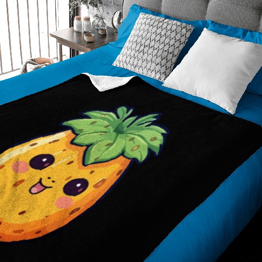 Papaya kawaii Baby Blankets