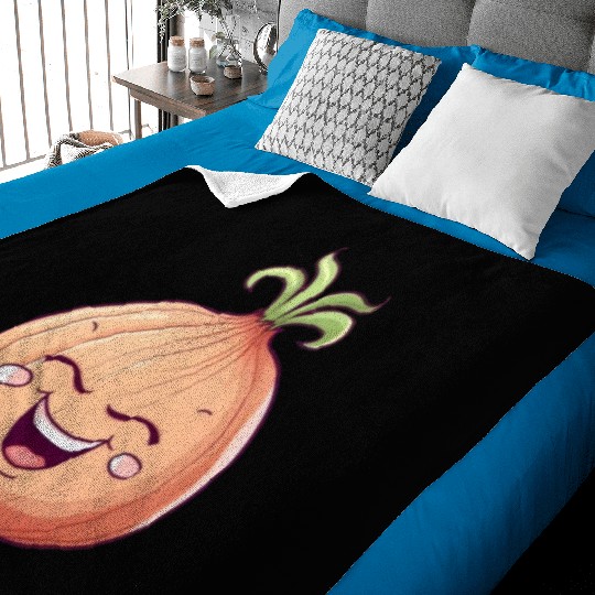 Onion Vegetable Vegan Farmer Funny Cute Love Baby Blankets