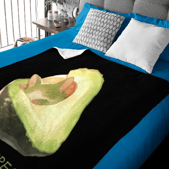 Purr-Cado Dream Funny Avocado Kawaii Cat Lover Baby Blankets