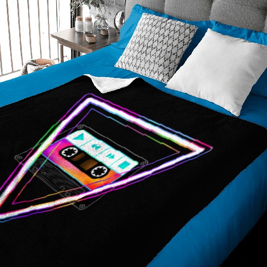 Totally Triangular 80s Cassette Tape Baby Blankets