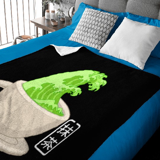 Matcha Latte Great Green Tea Wave Baby Blankets