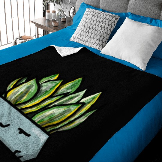 Pocket Plant Sansevieria Baby Blankets