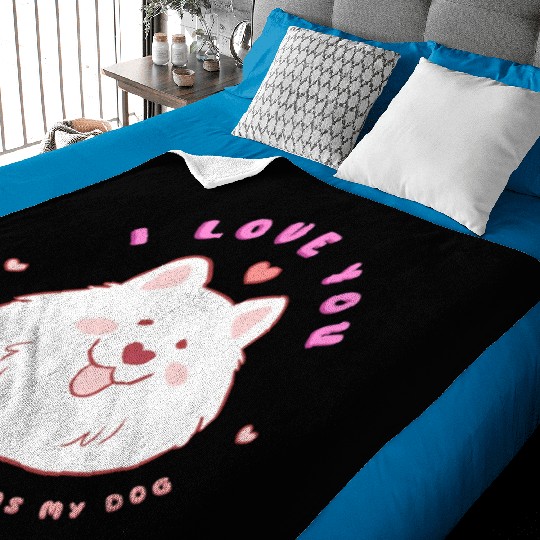 I Love You Valentine s Day For Samoyed Lovers Baby Blankets