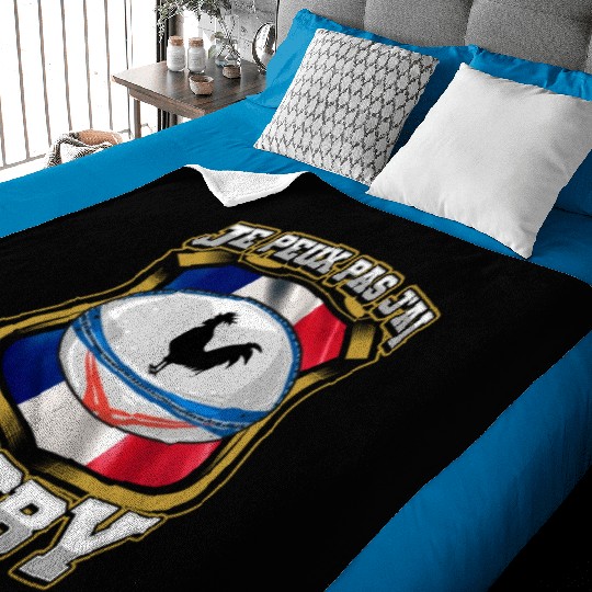 Je Peux Pas J ai Rugby France Rugby Baby Blankets