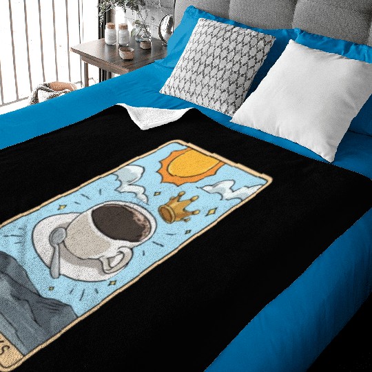 Tarot Card Reader Hot Coffee Drinker Caffeine Baby Blankets