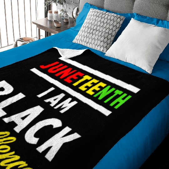 Juneteenth Excellence Black African American Flag Baby Blankets