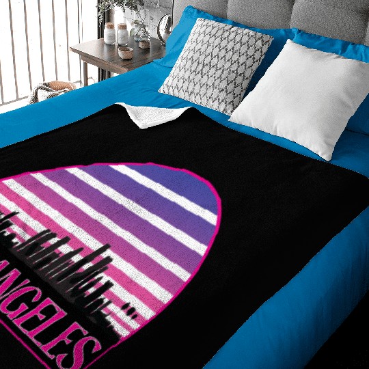 LOSANGELES CIRCLE striped Baby Blankets