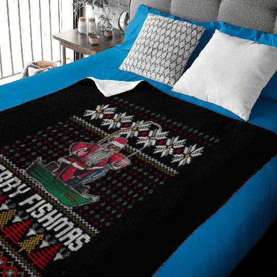 Merry Fishmas Ugly Baby Blankets