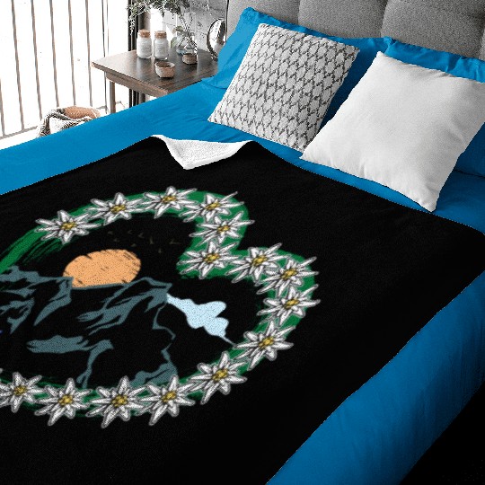 Mountain Love Hiking Climbing Mountaineering Baby Blankets