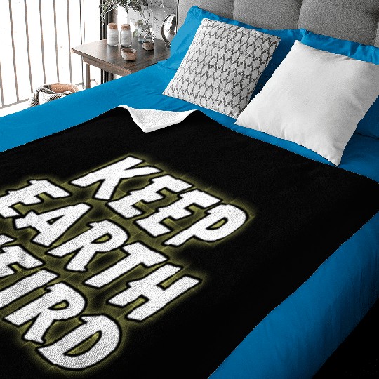 DESIGNKeep Earth Weird solid white humor Copy Baby Blankets