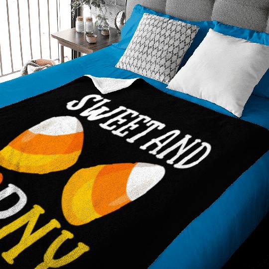 Halloween Design Candy Corn Sweet And Corny Baby Blankets