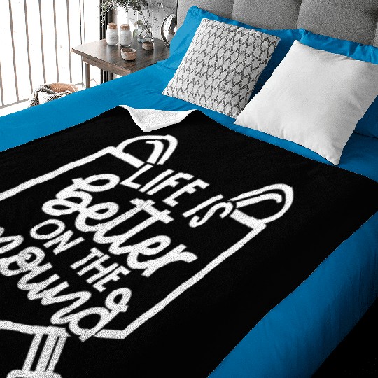 Life Is Better On The Mound Baseball Pitcher Baby Blankets