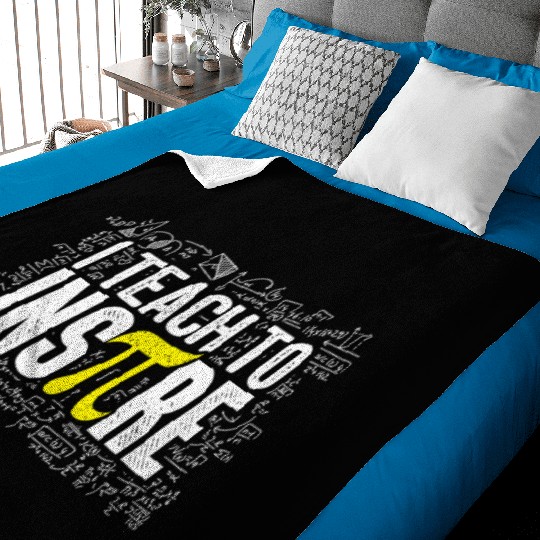 I Teach To Inspire Math Teacher Pi Day 3 14 Baby Blankets