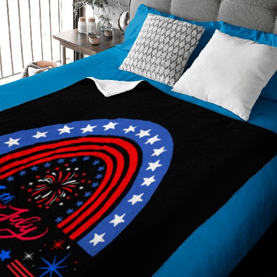 4th of july, Happy July 4th Baby Blankets