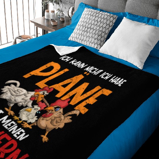 I can not I have plans with my chickens Baby Blankets