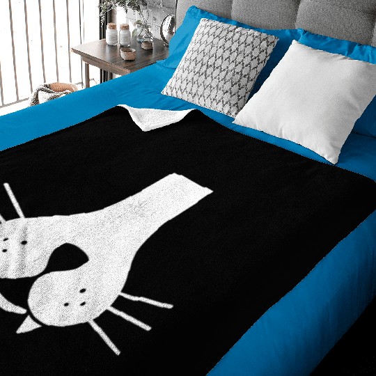 Meowy Cat Face Baby Blankets