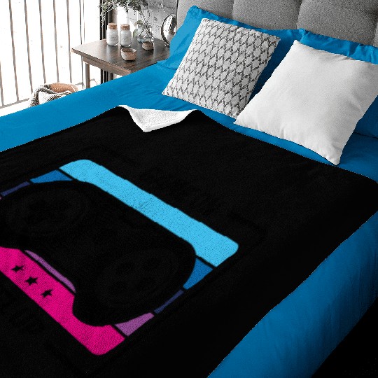 Game on level up illustration black Baby Blankets