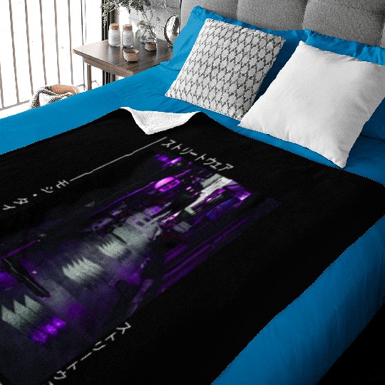 Japanese Cyberpunk Tokyo Streetwear Aesthetic Baby Blankets