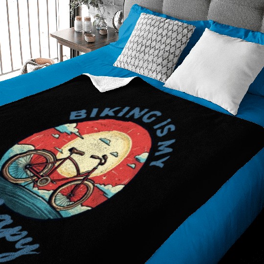 Biking is My Therapy Bicycle, Bike, Cycling, Biker Baby Blankets