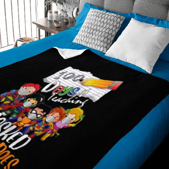 100 Days of Teaching Masked Superheroes Virtual Baby Blankets