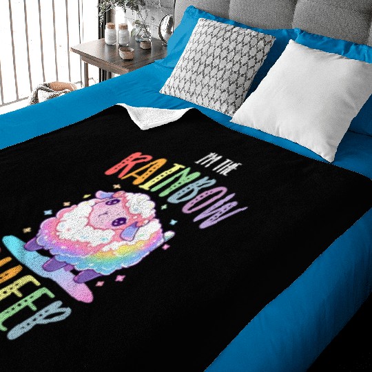 Rainbow Sheep LGBTQ Transgender Pride Community Baby Blankets