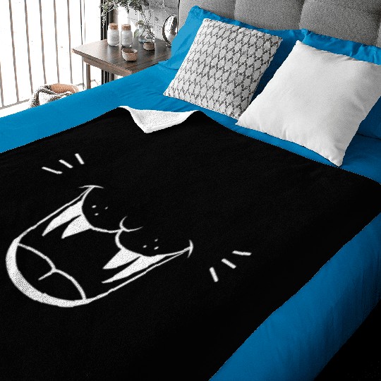 Angry Cat Face Baby Blankets