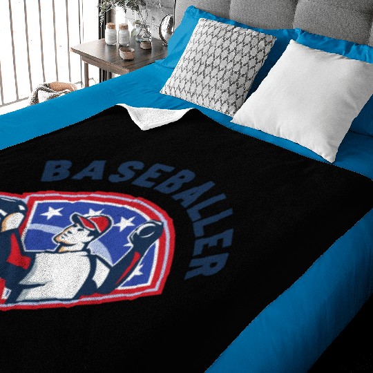 Baseballer Baseball Pitcher Sports Club Player Baby Blankets