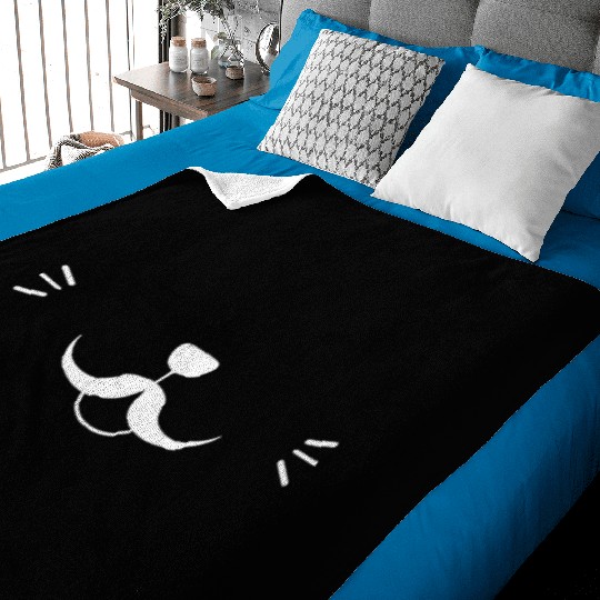 Moustache Cat Face Baby Blankets