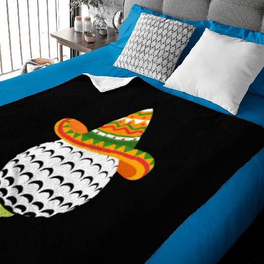 Margarita Golf Ball Mexican Sombrero Baby Blankets
