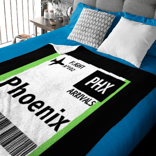 airplane ticket phoenix Baby Blankets