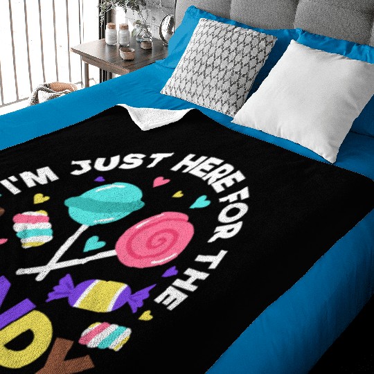 Halloween Candy Trick or Treat Party quote Baby Blankets