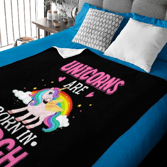 unicorn Baby Blankets design typography vintage 1