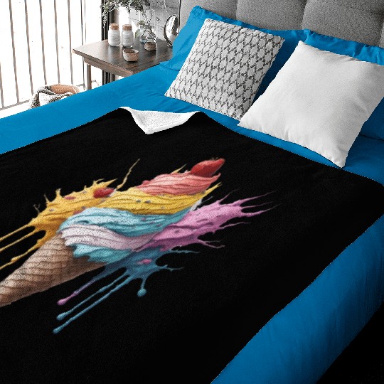 Fruity ice cream Baby Blankets