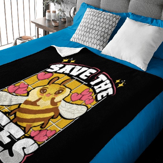 Save The Bees Cute Bumblebee Baby Blankets